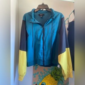 Teal windbreaker